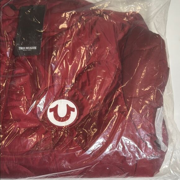 True Religion Red Quilted Puffer Jacket - Picture 2 of 13